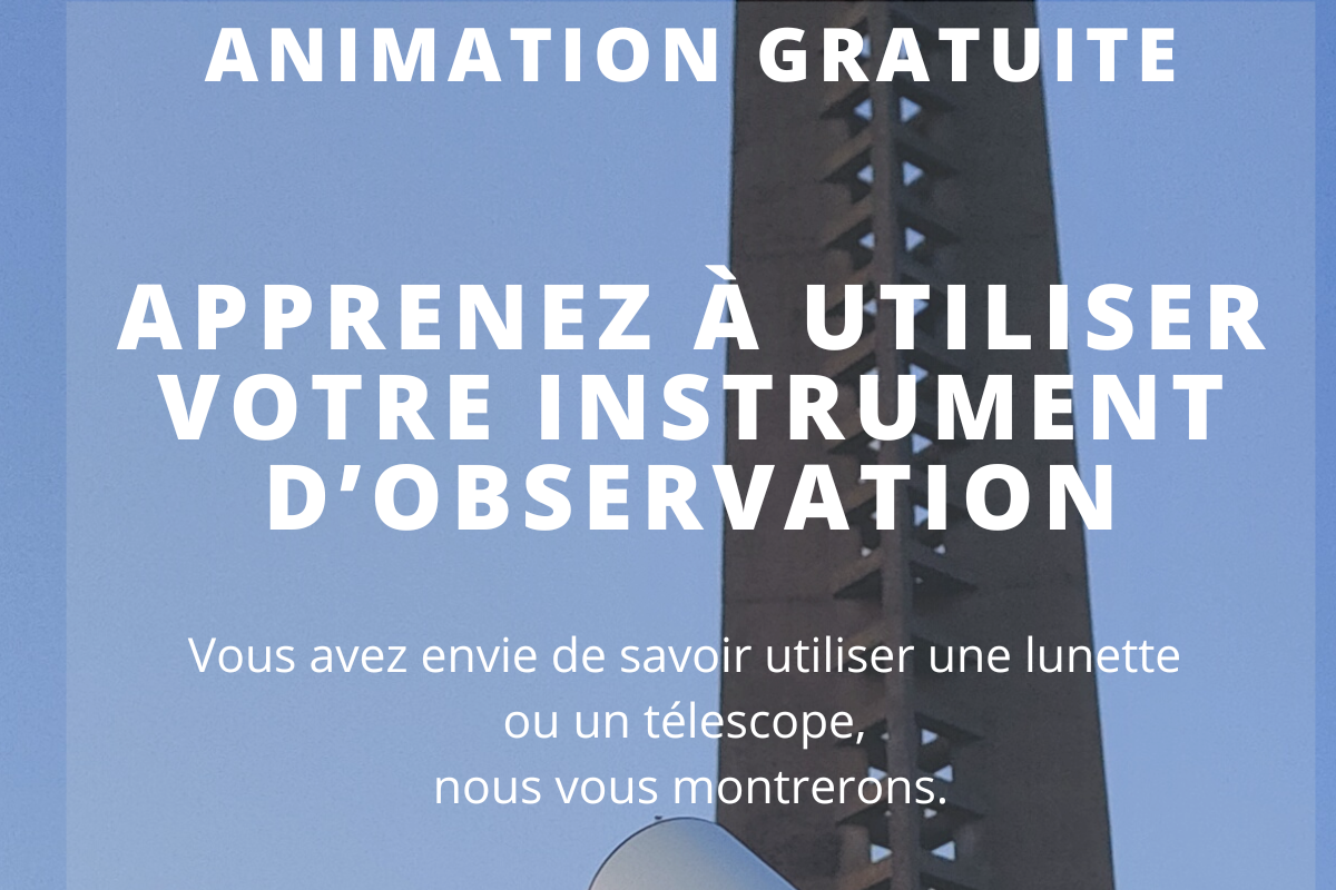You are currently viewing Animation Apprenez à utiliser votre télescope – ven. 25 sept. 2026 à 20h30